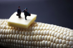 Corn cheese businessmen Big Appetites project by Christopher Boffoli