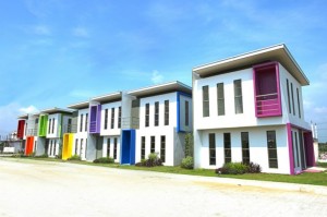 Rainbow Colored Social Housing Bamboo Orchard Subdivision Cabuyao Phillipines