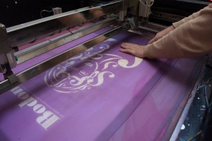 bodoni silkscreen print preparation 2