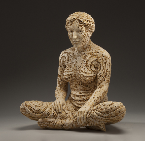 Andria Arleo woman honecomb sculpture